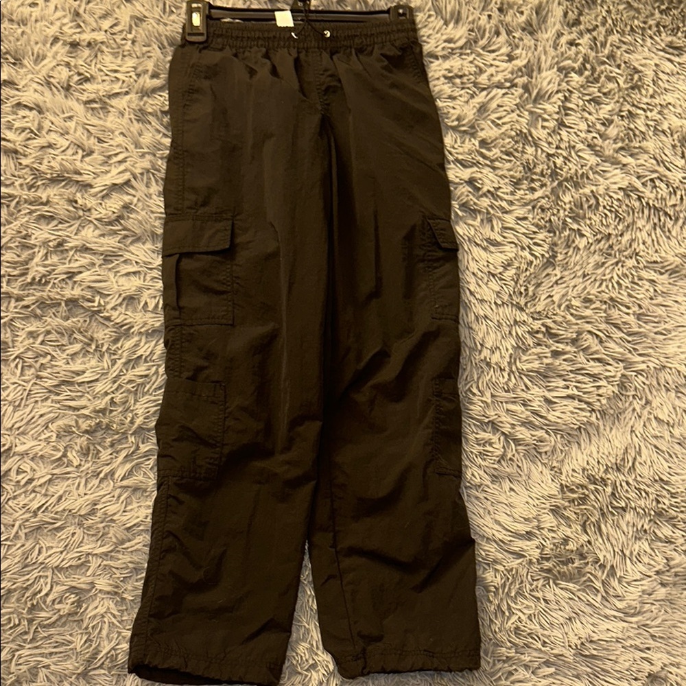 FULL TILT Elastic Waist Girls Black Cargo Pants